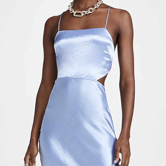 RAHI SHOPBOP Blue Satin Dress - Picture 3 of 5